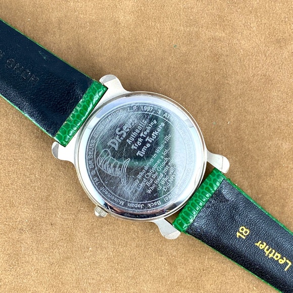 Dr. Seuss Grinch Watch Green Strap Brushed Silver - Picture 7 of 11